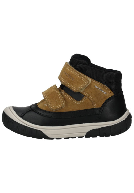 Geox Stiefelette Leder/Synthetik Schwarz/Gelb Warmfutter