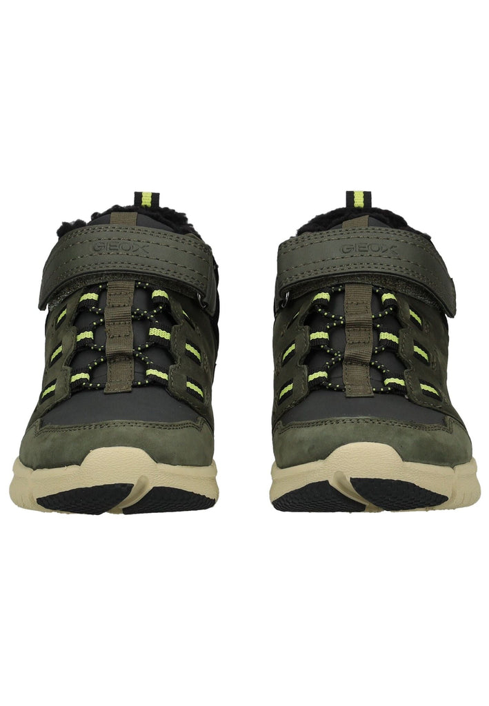 Geox Stiefelette Leder/Synthetik Schwarz/Grün