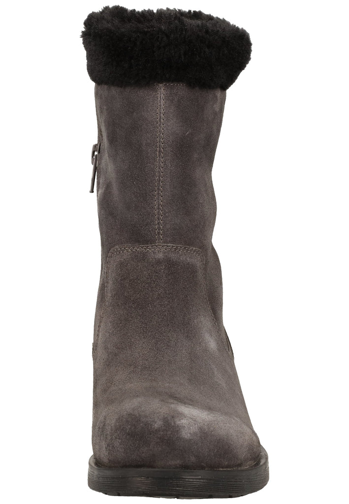 Geox Stiefelette Leder/Textil Anthrazit Warmfutter