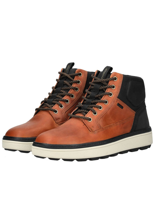 Geox Stiefelette Leder/Textil Braun/Schwarz