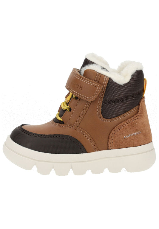 Geox Stiefelette Leder/Textil Braun Warmfutter