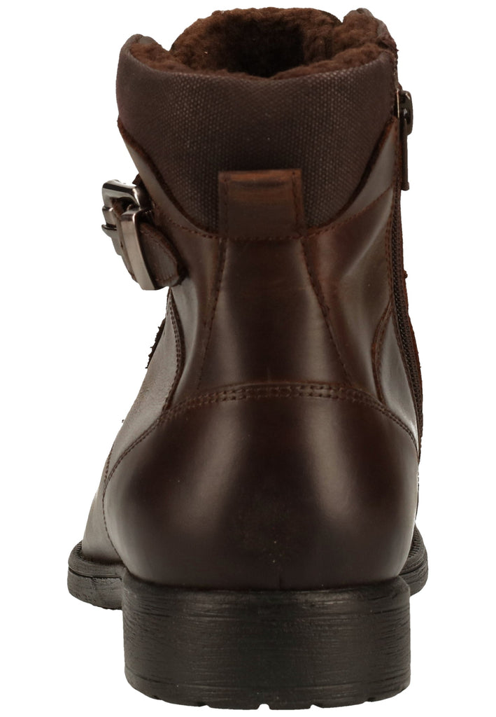 Geox Stiefelette Leder/Textil Coffee Warmfutter