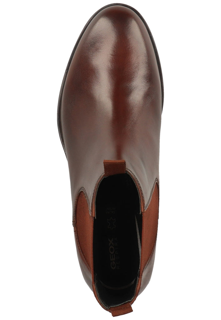 Geox Stiefelette Leder/Textil Cognac