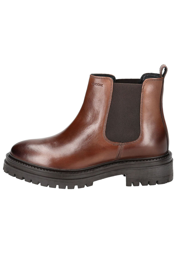 Geox Stiefelette Leder/Textil Dunkelbraun