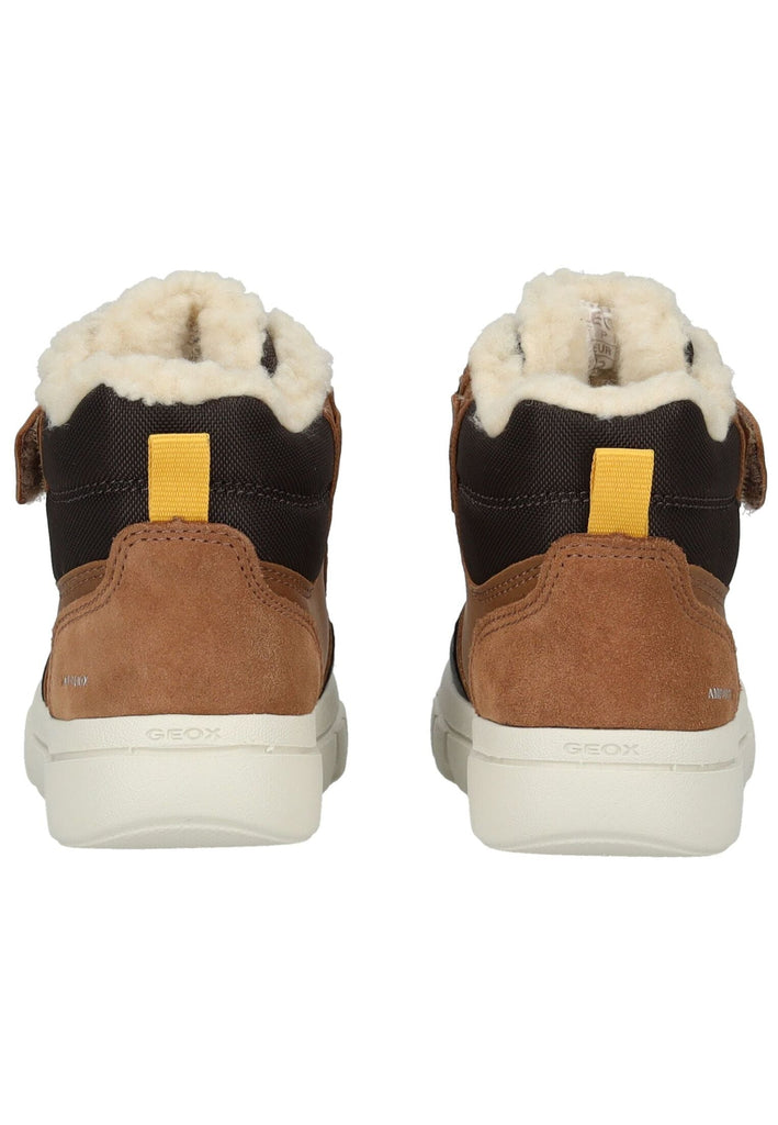 Geox Stiefelette Leder/Textil Dunkelbraun/Braun Warmfutter