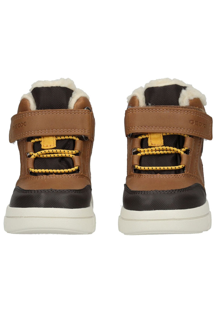 Geox Stiefelette Leder/Textil Dunkelbraun/Braun Warmfutter