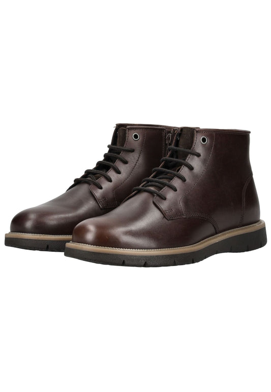 Geox Stiefelette Leder/Textil Dunkelbraun Warmfutter