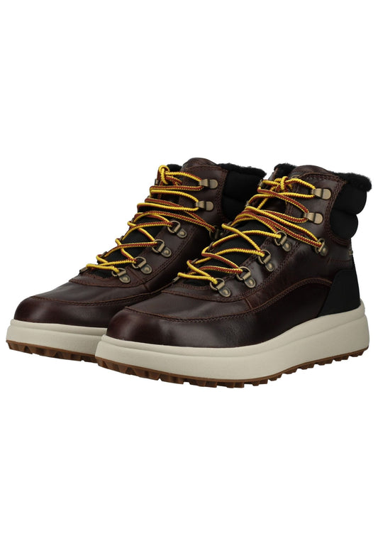 Geox Stiefelette Leder/Textil Dunkelbraun Warmfutter