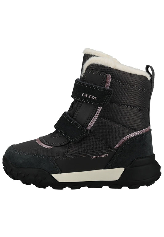 Geox Stiefelette Leder/Textil Grau Warmfutter
