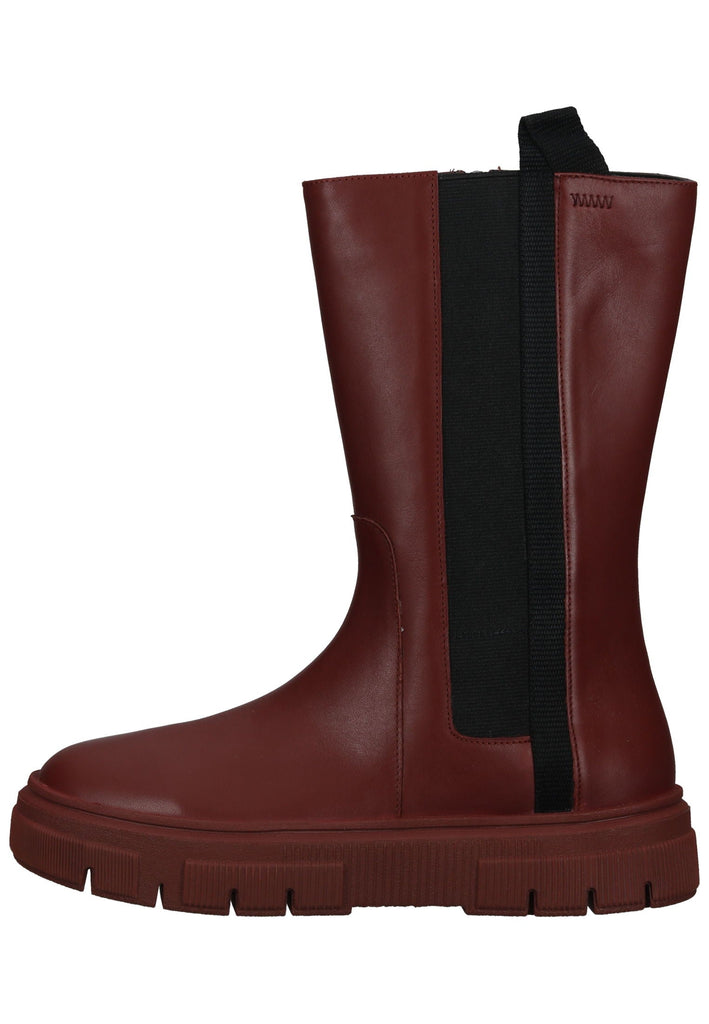 Geox Stiefelette Leder/Textil Rot/Schwarz