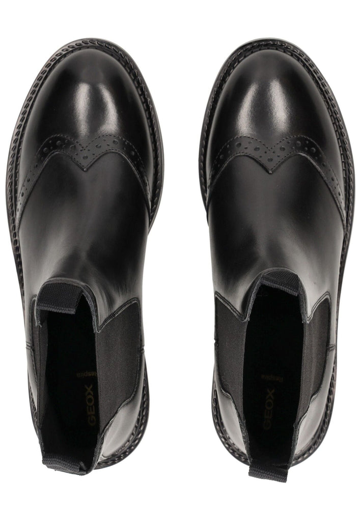 Geox Stiefelette Leder/Textil Schwarz