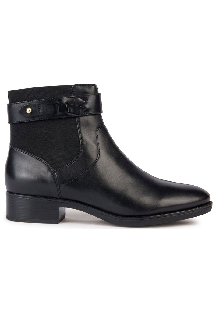 Geox Stiefelette Leder/Textil Schwarz