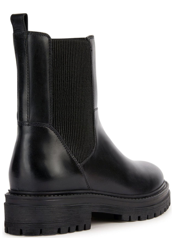 Geox Stiefelette Leder/Textil Schwarz