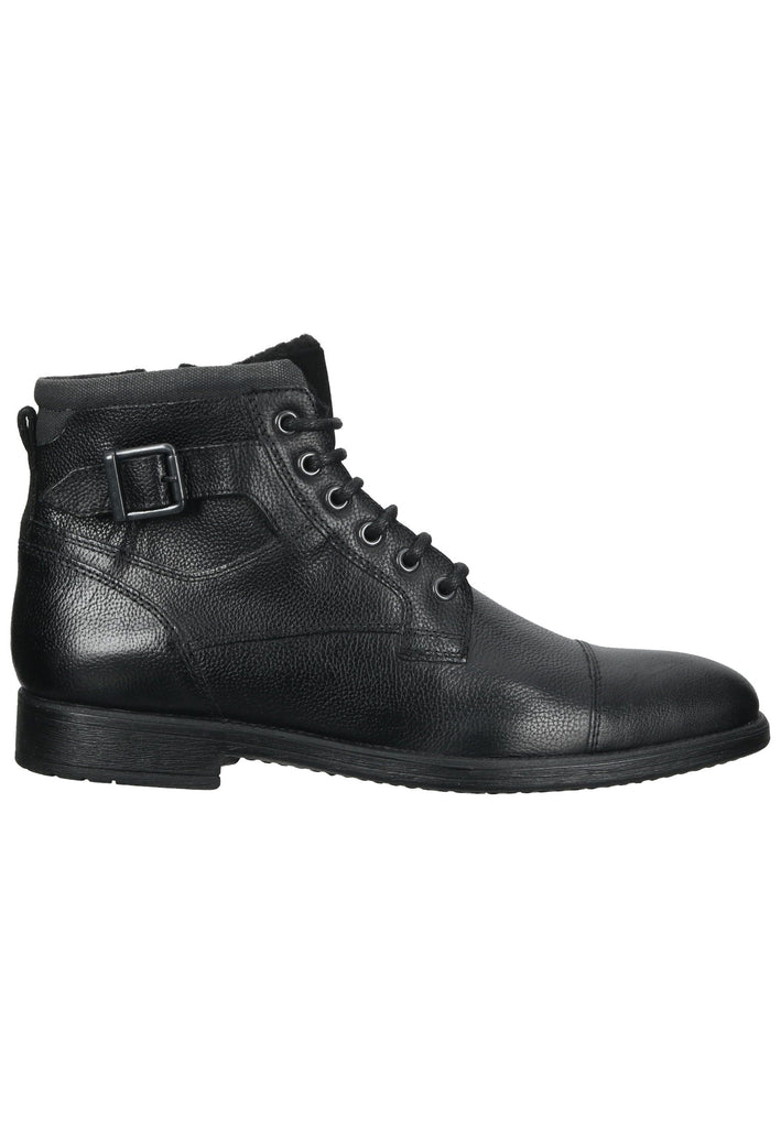Geox Stiefelette Leder/Textil Schwarz