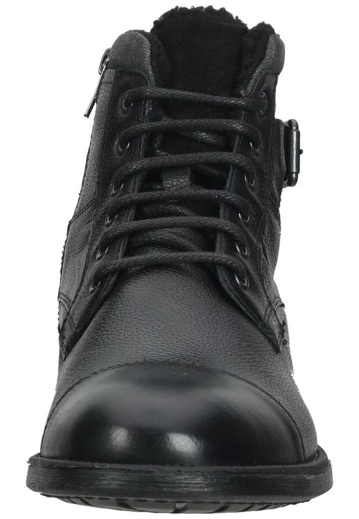 Geox Stiefelette Leder/Textil Schwarz