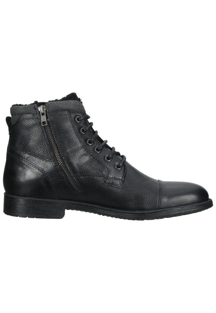 Geox Stiefelette Leder/Textil Schwarz