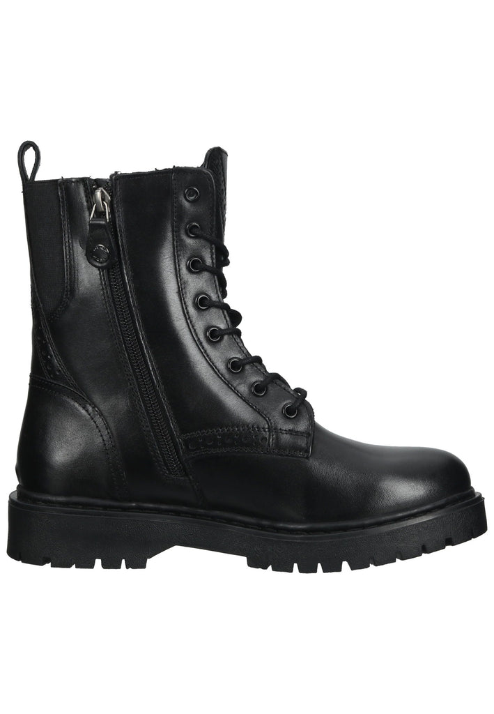 Geox Stiefelette Leder/Textil Schwarz