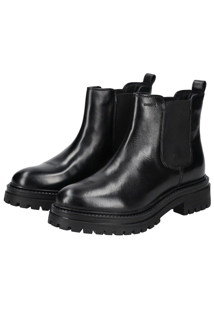 Geox Stiefelette Leder/Textil Schwarz