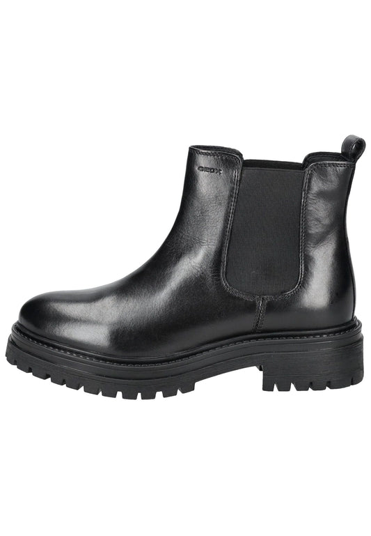 Geox Stiefelette Leder/Textil Schwarz