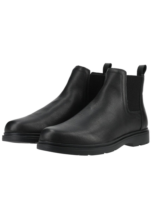 Geox Stiefelette Leder/Textil Schwarz