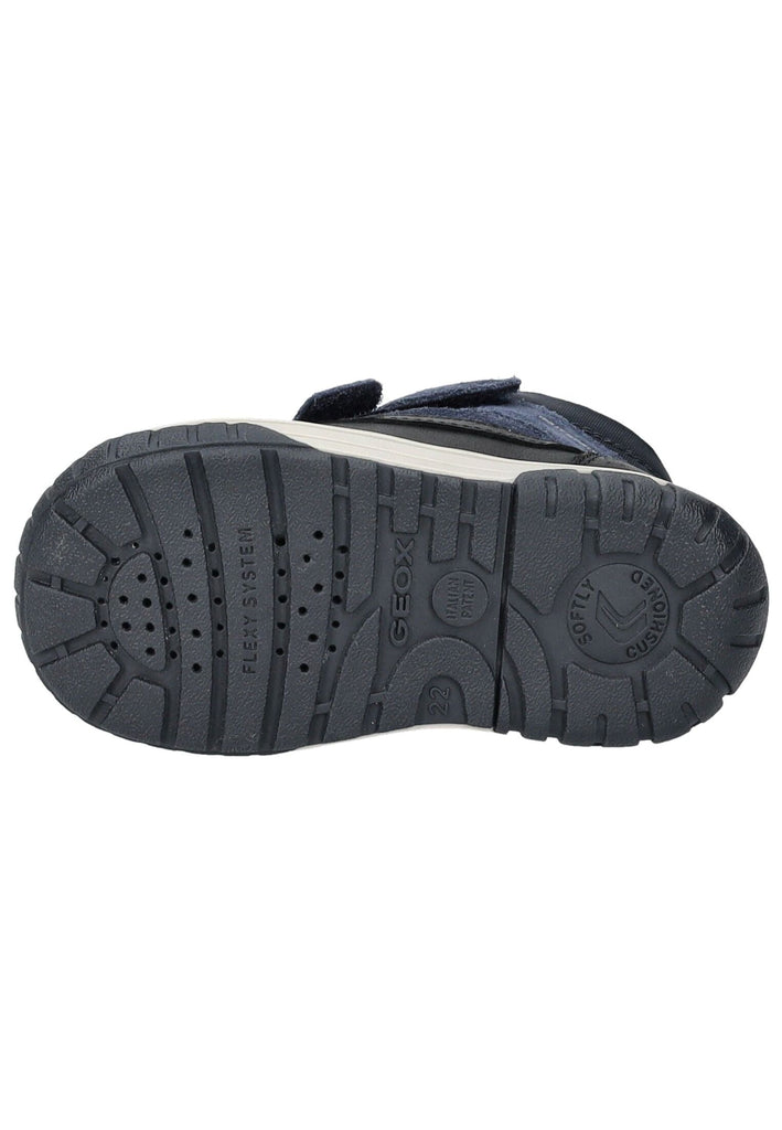 Geox Stiefelette Leder/Textil Schwarz/Blau Warmfutter