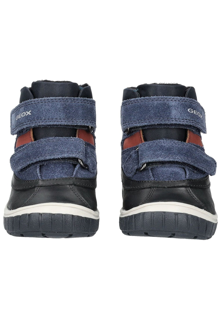 Geox Stiefelette Leder/Textil Schwarz/Blau Warmfutter