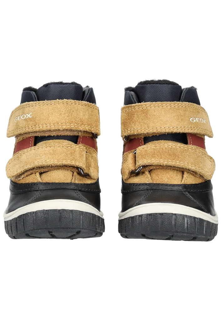 Geox Stiefelette Leder/Textil Schwarz/Gelb Warmfutter