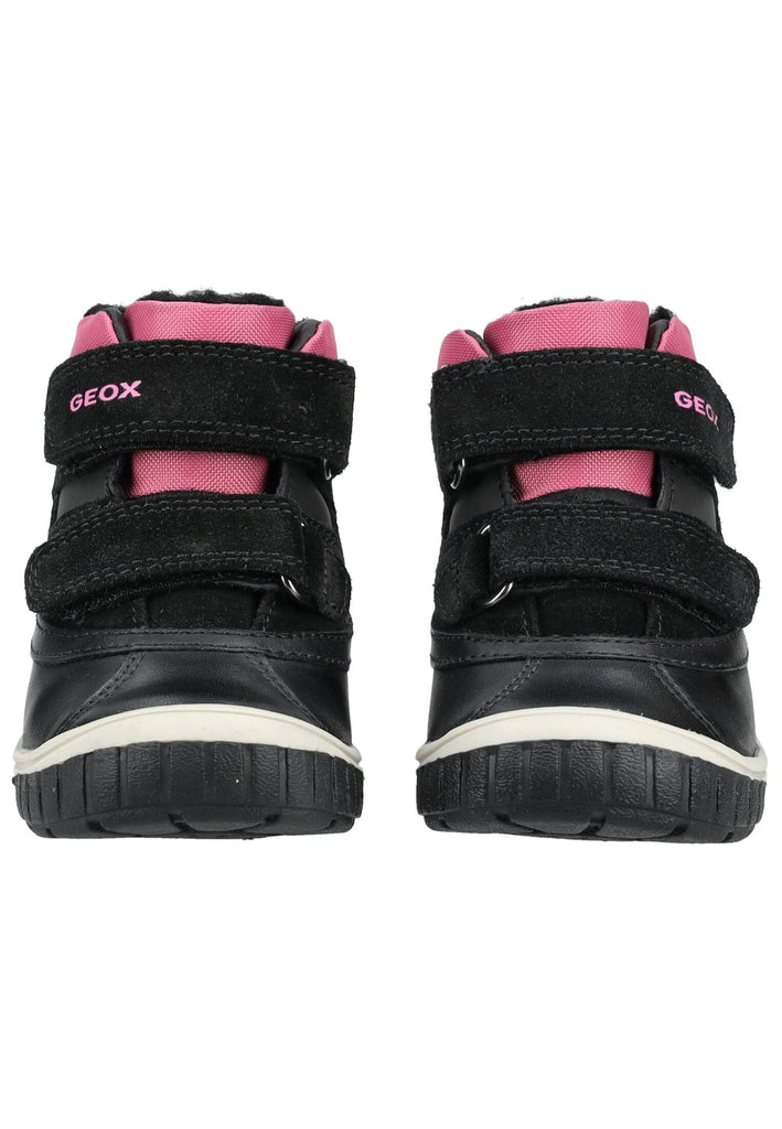 Geox Stiefelette Leder/Textil Schwarz/Pink Warmfutter