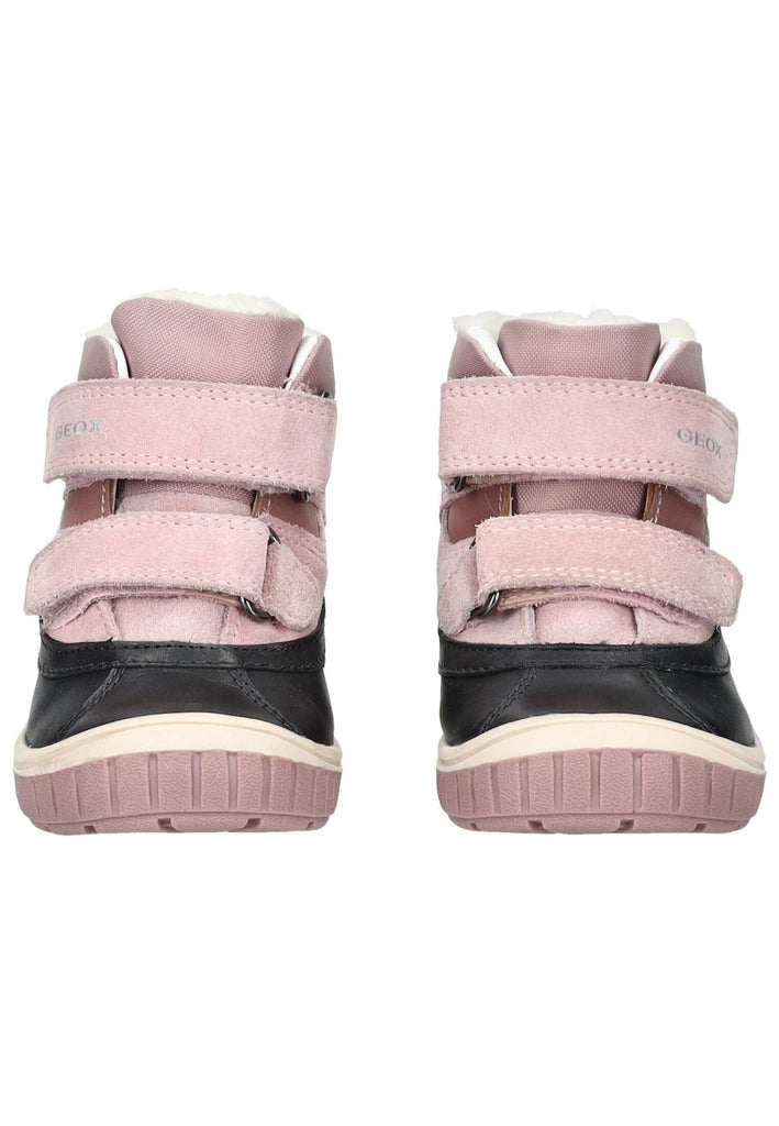 Geox Stiefelette Leder/Textil Schwarz/Rosa Warmfutter