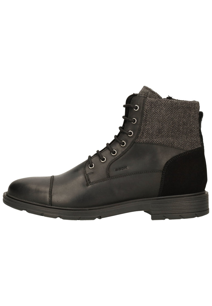 Geox Stiefelette Leder/Textil Schwarz Warmfutter
