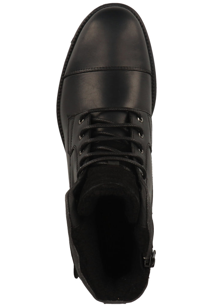 Geox Stiefelette Leder/Textil Schwarz Warmfutter