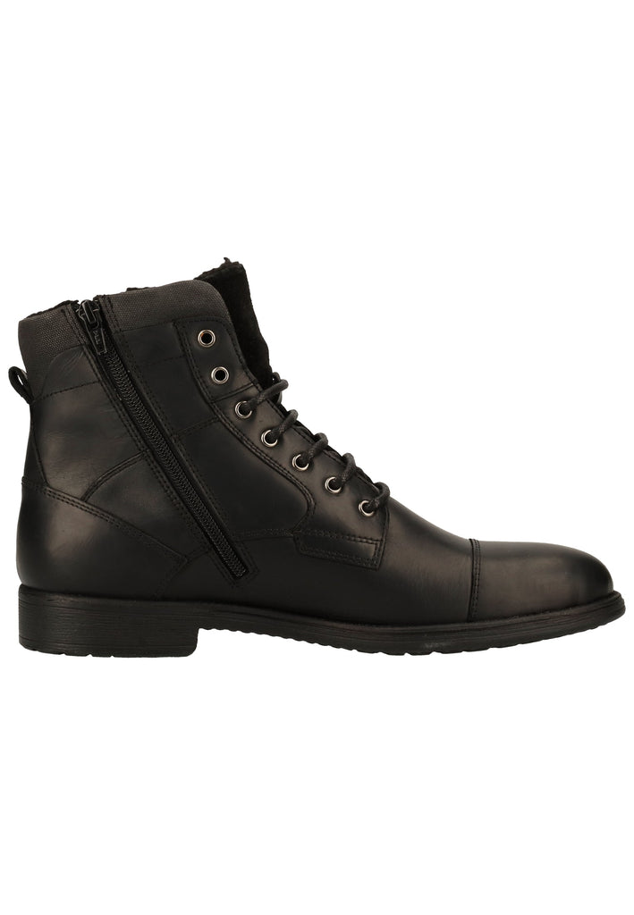 Geox Stiefelette Leder/Textil Schwarz Warmfutter