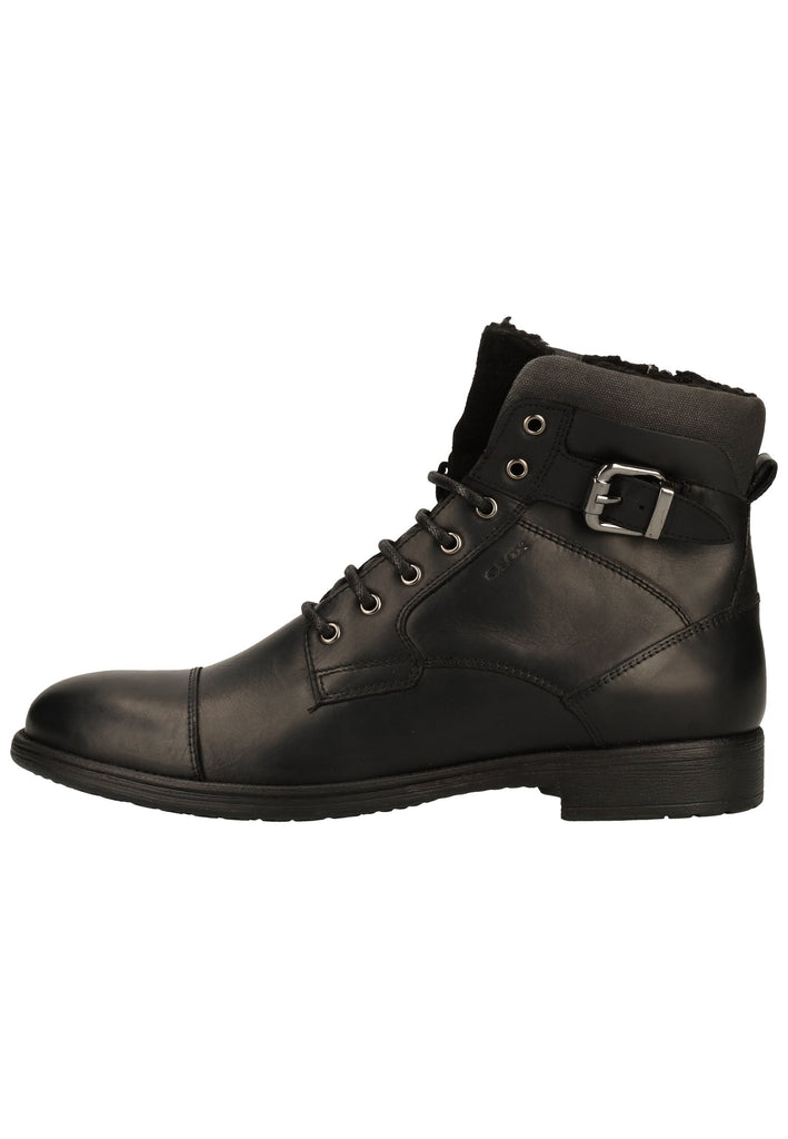 Geox Stiefelette Leder/Textil Schwarz Warmfutter
