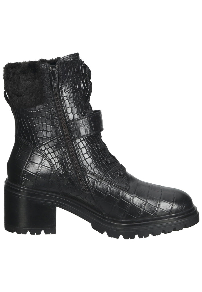Geox Stiefelette Leder/Textil Schwarz Warmfutter