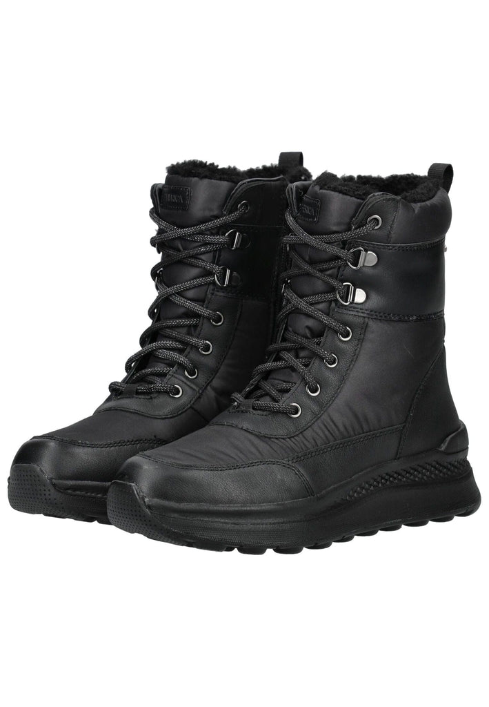 Geox Stiefelette Leder/Textil Schwarz Warmfutter