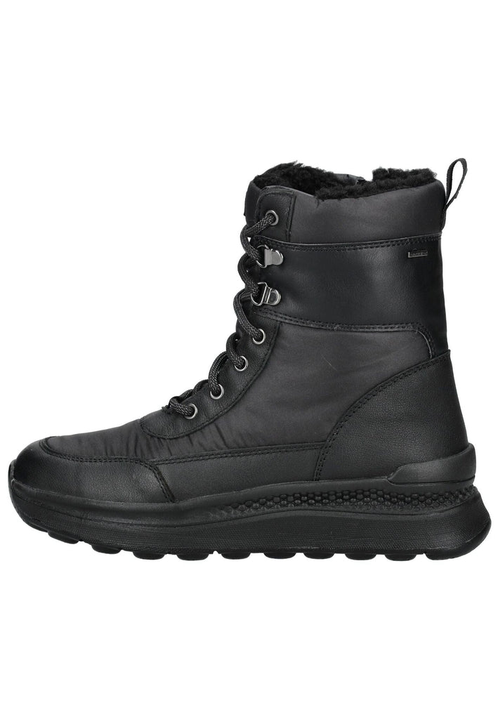 Geox Stiefelette Leder/Textil Schwarz Warmfutter