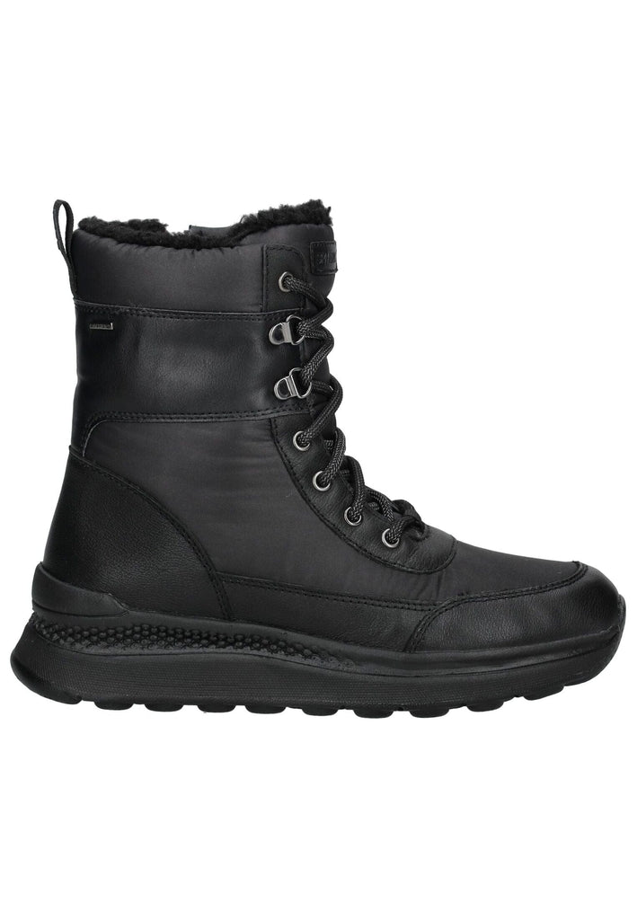 Geox Stiefelette Leder/Textil Schwarz Warmfutter