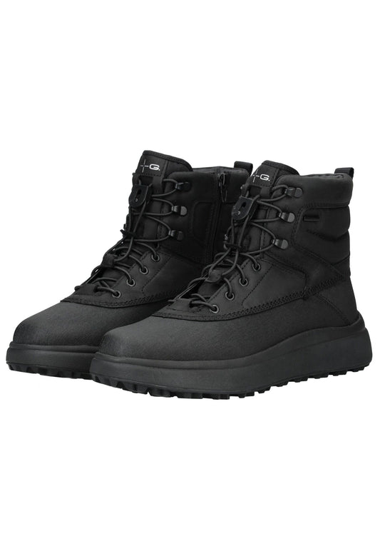 Geox Stiefelette Leder/Textil Schwarz Warmfutter