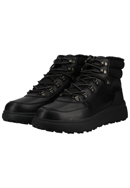 Geox Stiefelette Leder/Textil Schwarz Warmfutter