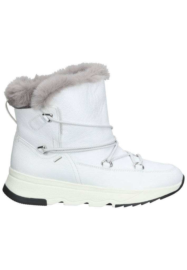 Geox Stiefelette Leder/Textil Weiß/Grau Warmfutter