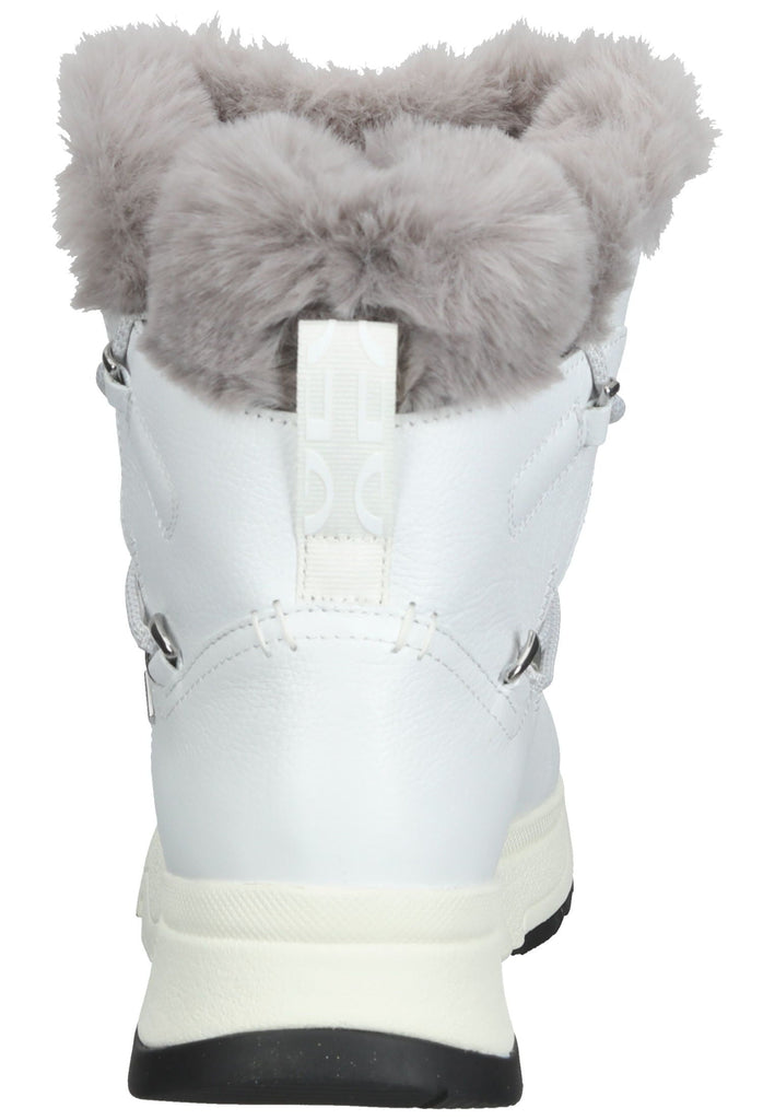 Geox Stiefelette Leder/Textil Weiß/Grau Warmfutter