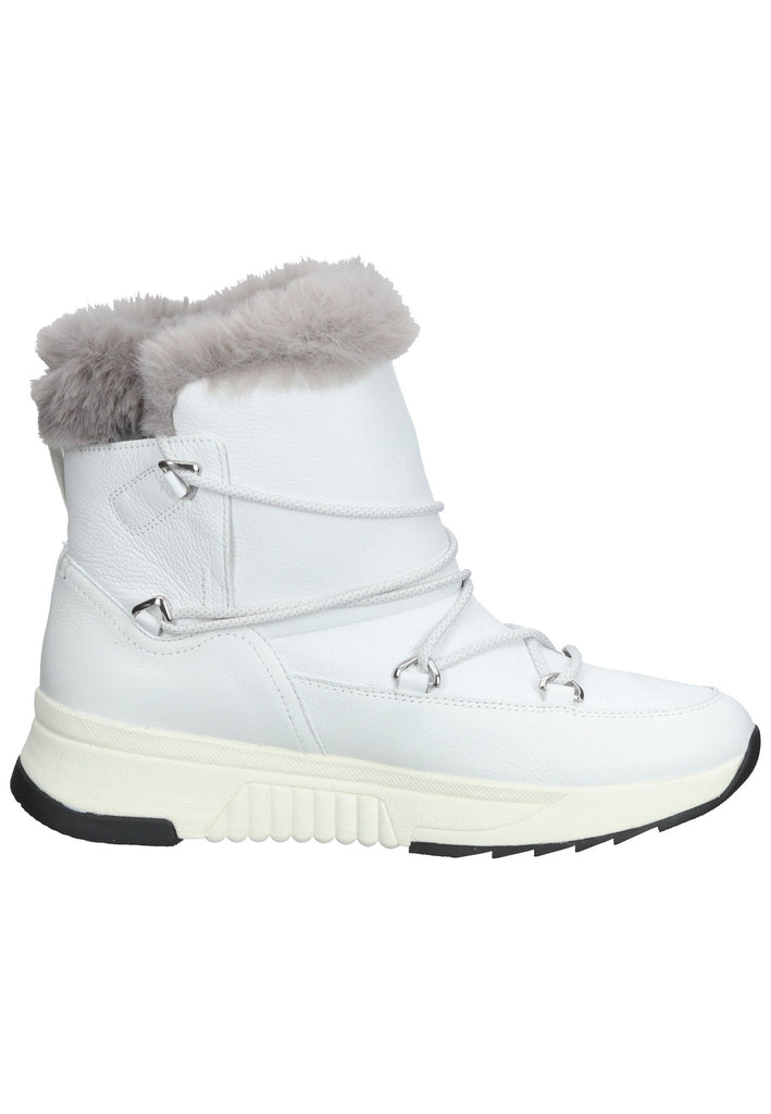 Geox Stiefelette Leder/Textil Weiß/Grau Warmfutter