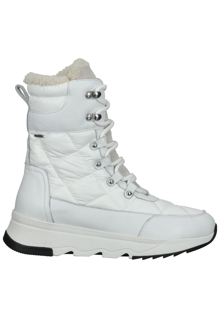 Geox Stiefelette Leder/Textil Weiß Warmfutter