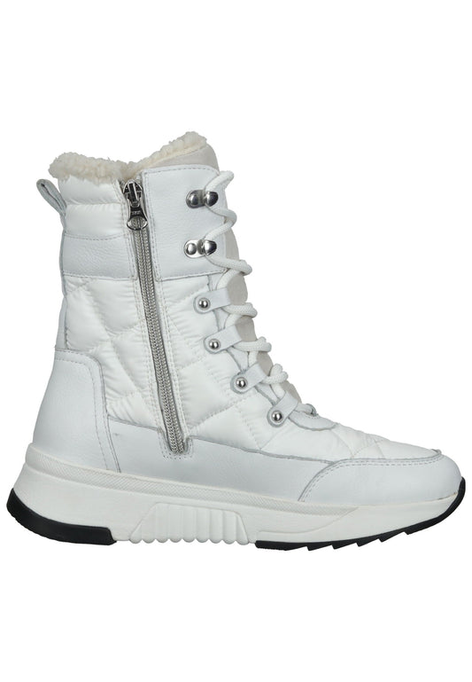 Geox Stiefelette Leder/Textil Weiß Warmfutter