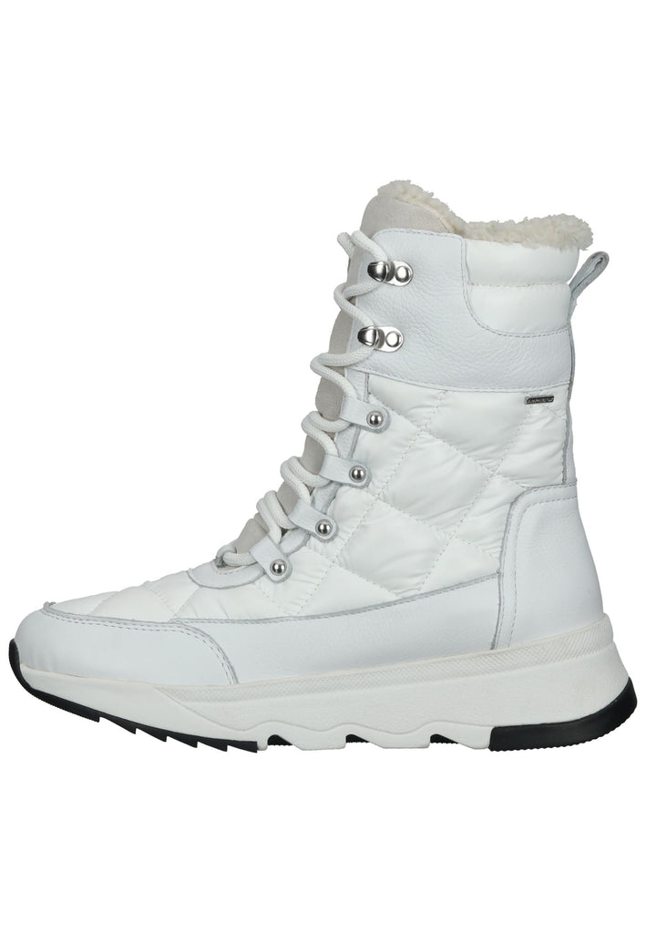 Geox Stiefelette Leder/Textil Weiß Warmfutter