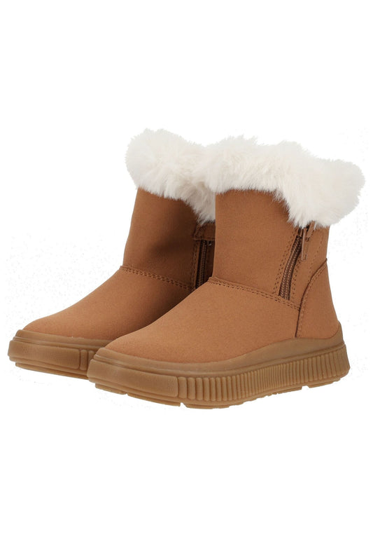 Geox Stiefelette Lederimitat Hellbraun Warmfutter