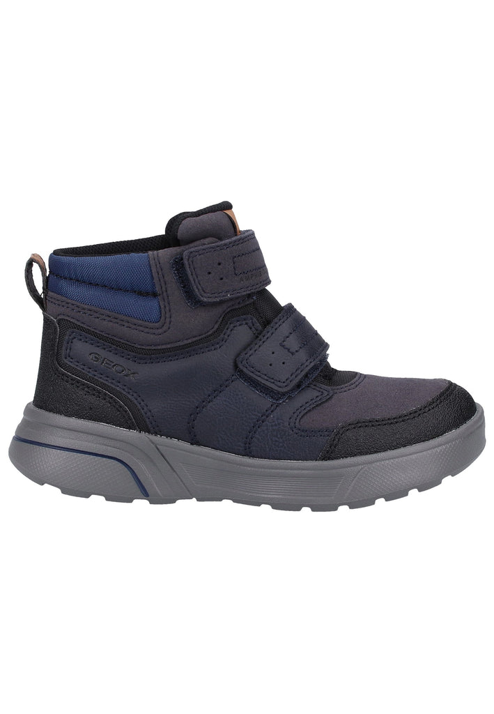 Geox Stiefelette Lederimitat/Mesh Navy/Schwarz