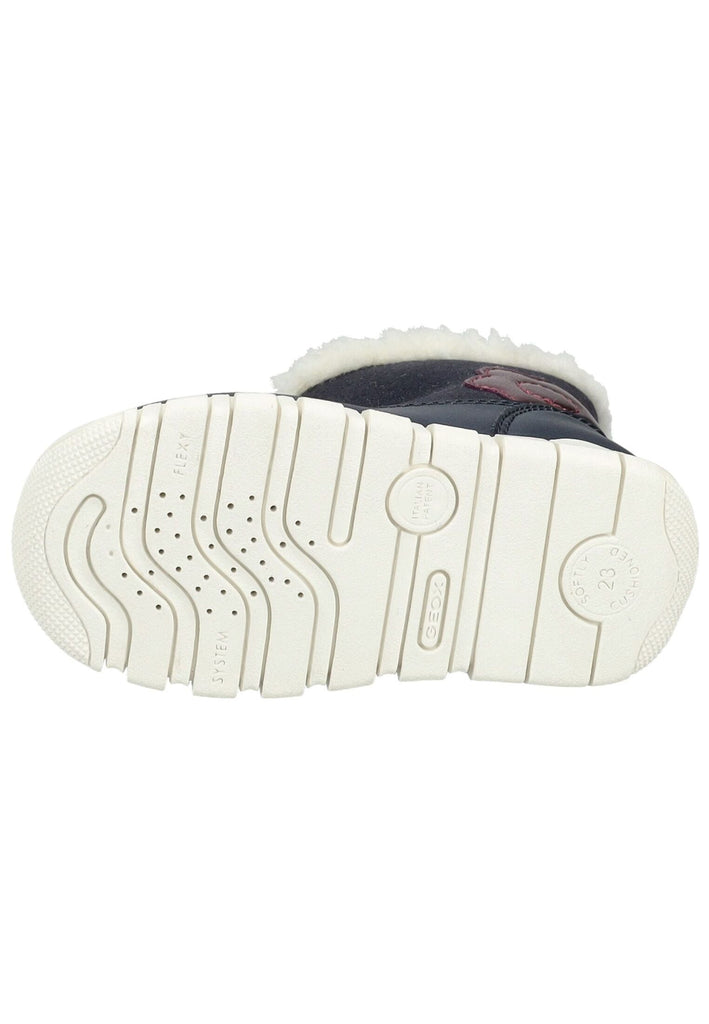 Geox Stiefelette Lederimitat Navy/Pink Warmfutter