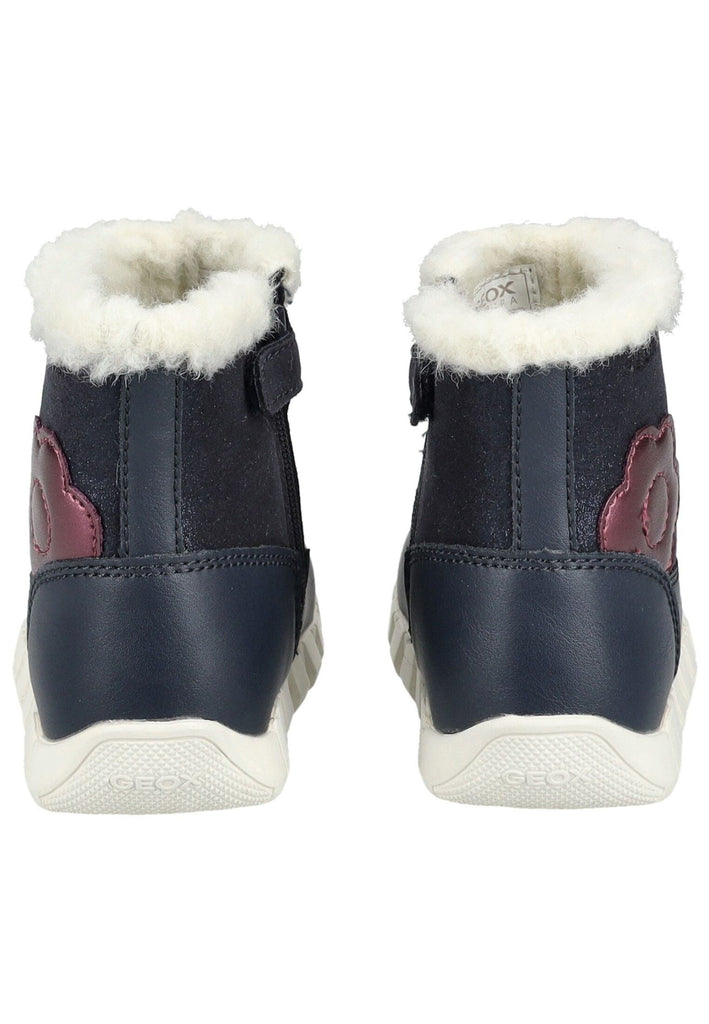 Geox Stiefelette Lederimitat Navy/Pink Warmfutter