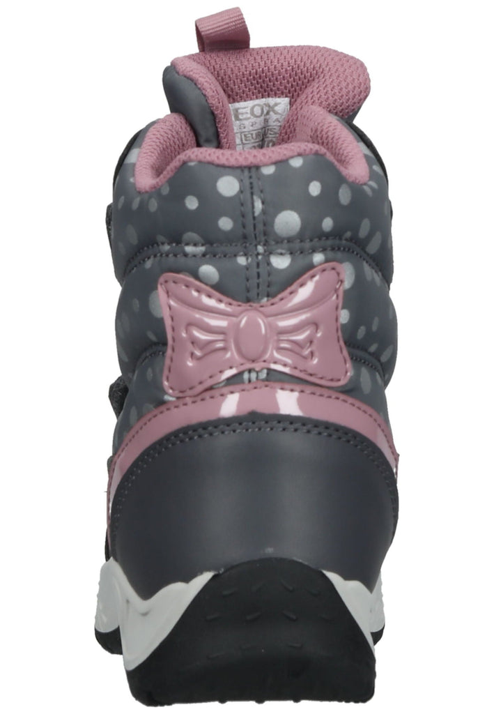 Geox Stiefelette Lederimitat/Nylon Grau/Pink